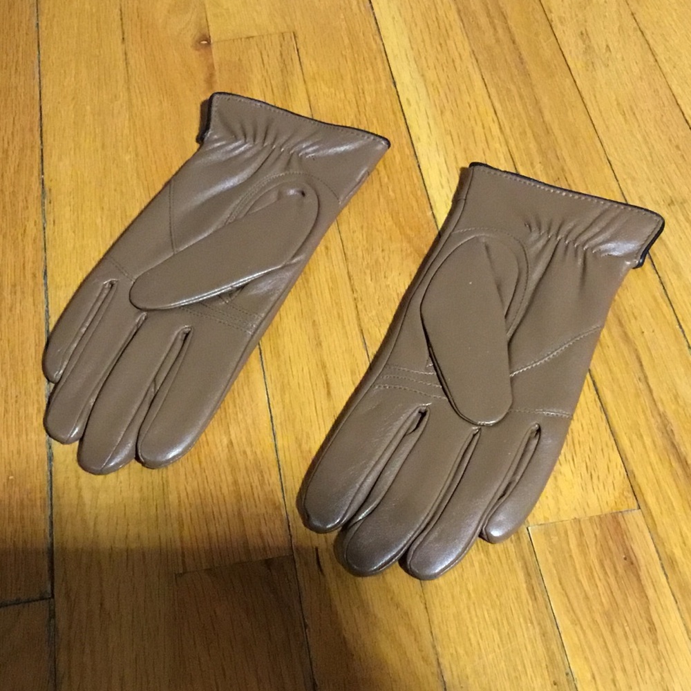 3M Thinsulate Brown Faux Leather Gloves - Picture 2 of 5